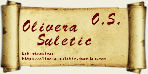 Olivera Šuletić vizit kartica